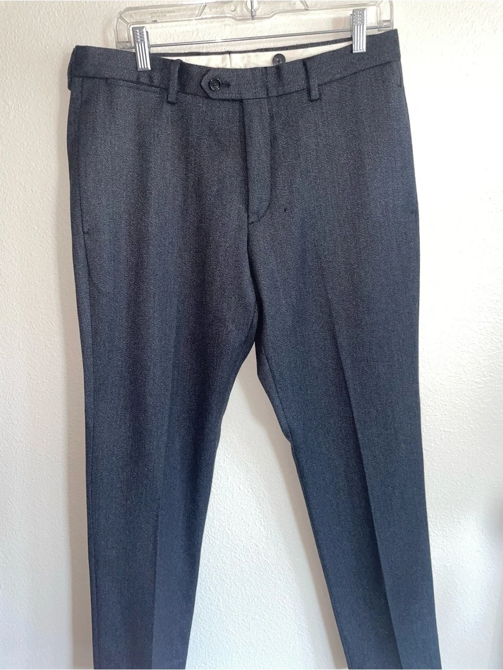 NWT J. Crew Men's Dark Charcoal Gray 100% Wool Dress Pants - Size W32 L32